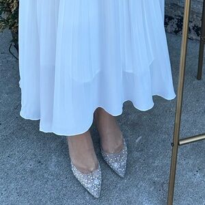 Elegant Rhinestone Slingback Heels